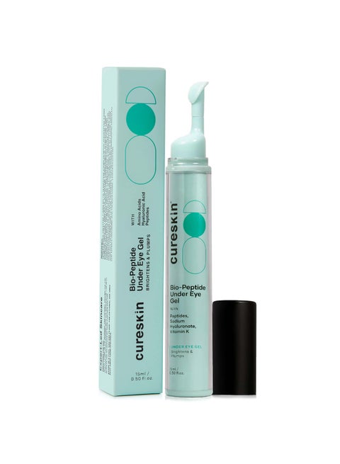 Cureskin Under Eye Gel for Dark Circles for Women and Men | Bio-Peptide Under Eye Gel to Reduce Dark Circles, Puffiness & Wrinkles | Under Eye Cream for Men and Women